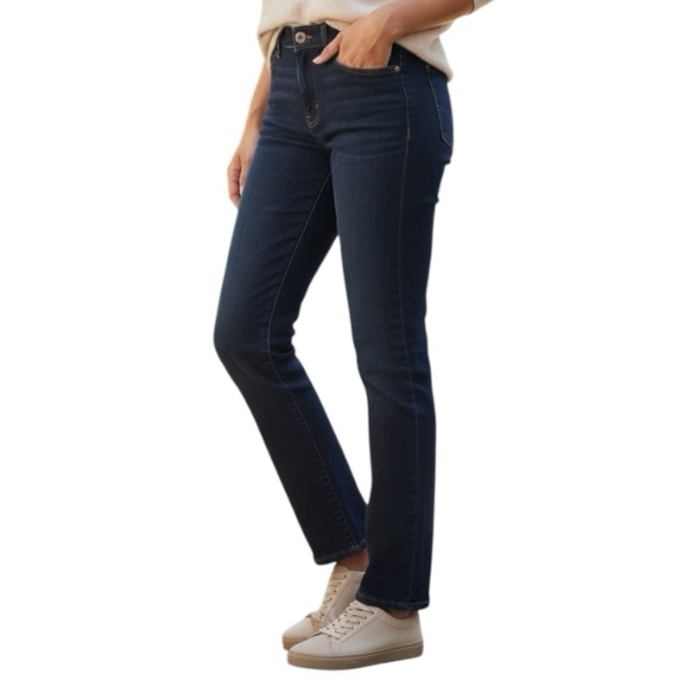 Chicos 0 (Small/4) Regular Platinum Denim Black Skinny Jeans Cotton Stretch Chic